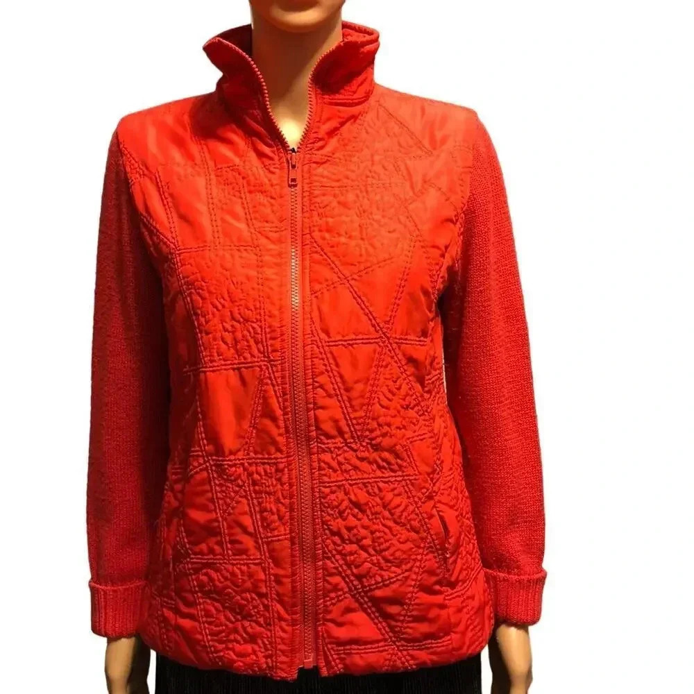 Coldwater Creek Grannycore Red light weight Coat/Jacket Women Size SP Pockets